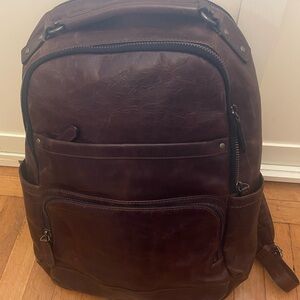 Frye Brown Leather Backpack